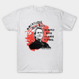 Temple Grandin Punk Autism Different Not Less T-Shirt